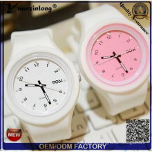 Yxl-967 Perfect Gift mujeres reloj de lujo marca de silicona gel de gelatina cuarzo reloj analógico